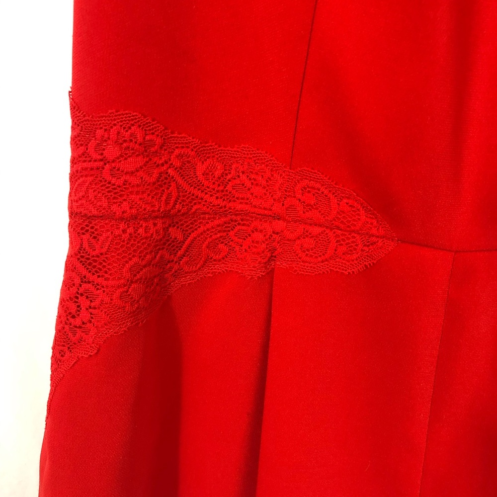 Red Lace Feminine Romper Topshop (B) - Picture 8 of 9